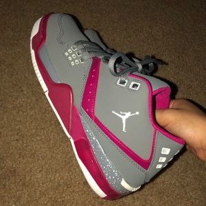 gray/pink jordans / never worn / size 5Y